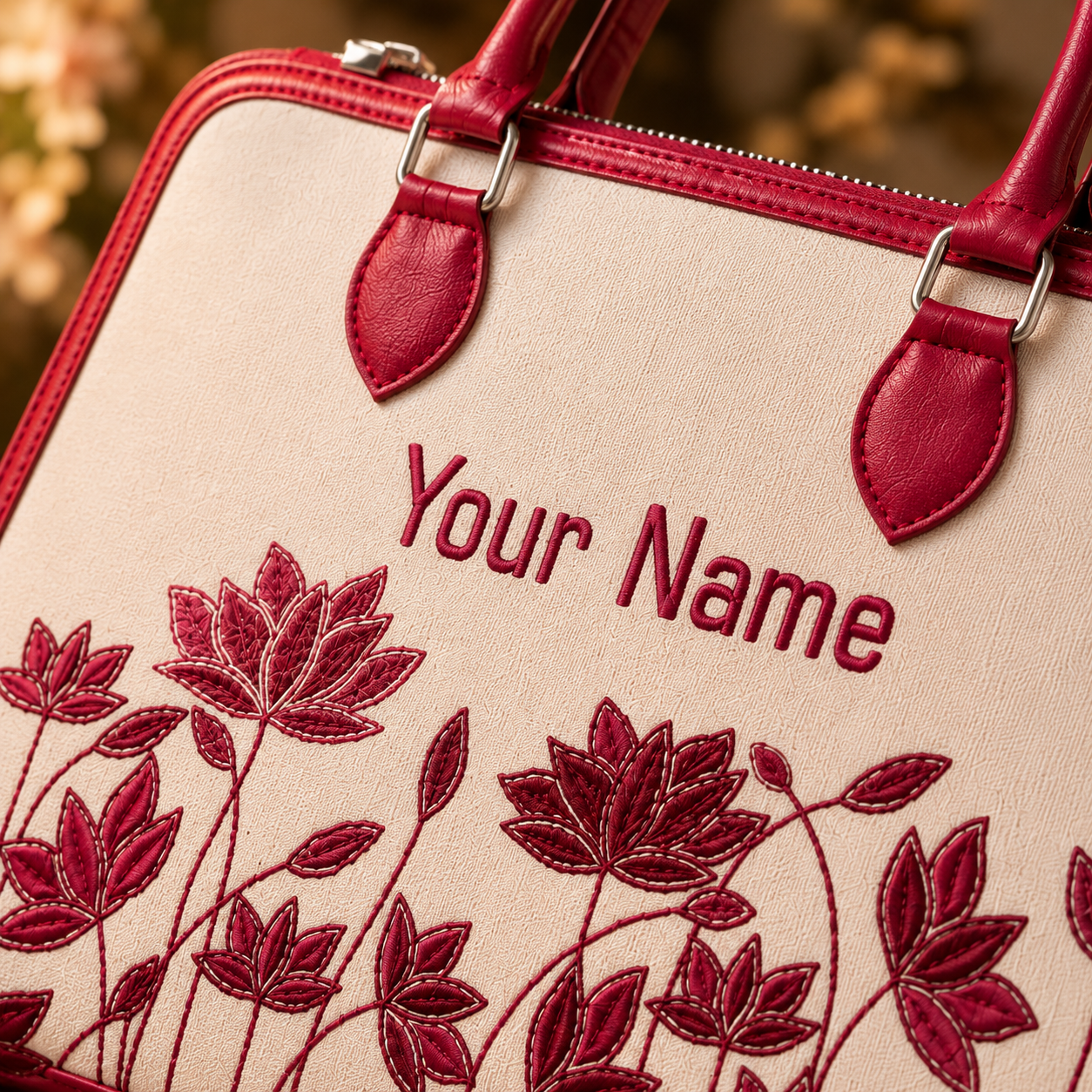 Personalized Travel Handbag with Custom Name – Women's Carry-On Tote for Flights & Weekend Trips
