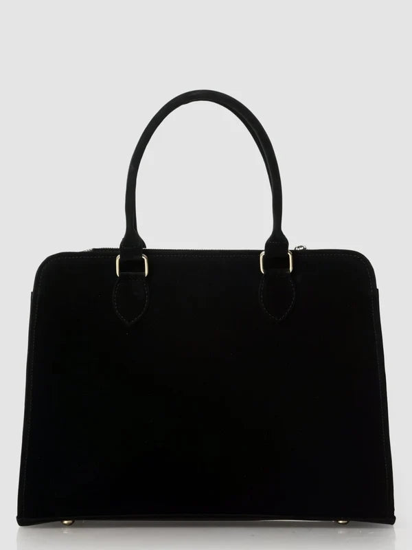 Black Floral Tote Bag | Embroidered Women's Shoulder Bag | Elegant Work Tote | Personalized Gift | Custom Handbag | Everyday Purse