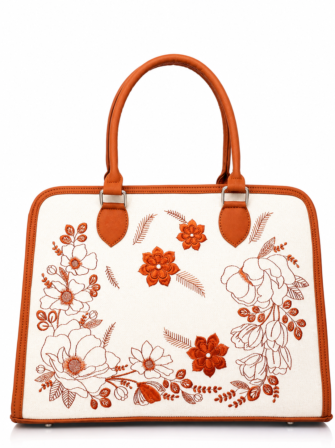 Custom Embroidered Floral Tote Bag | Personalized Women's Handbag