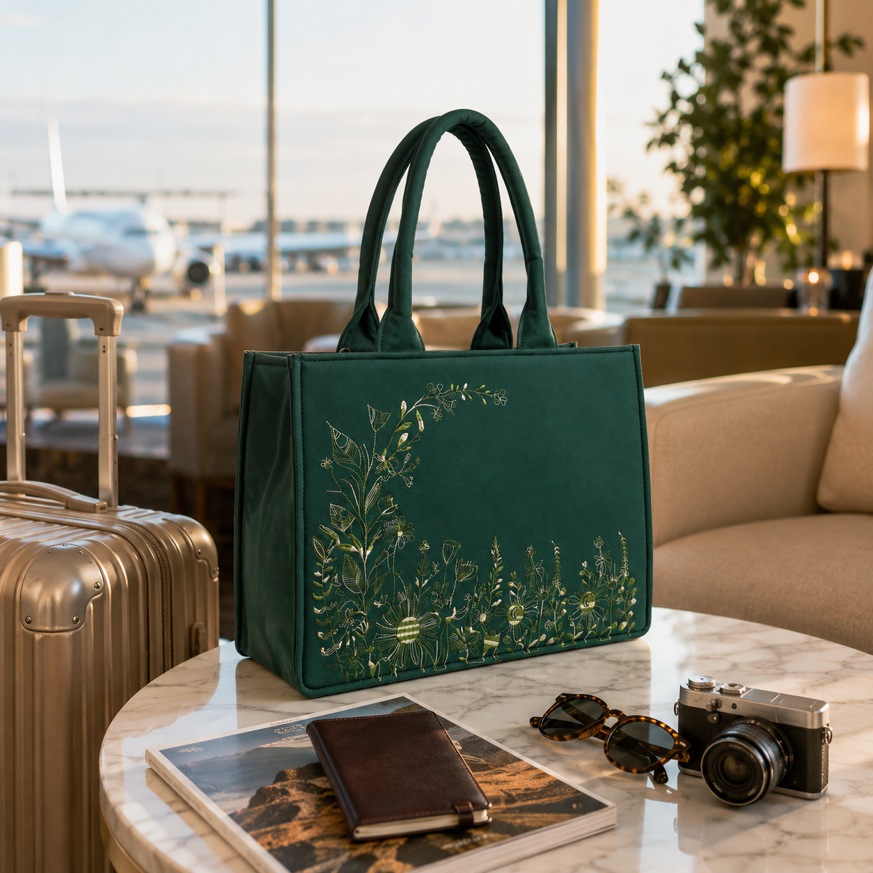 Luxury Tote Bag | Botanical Print Handbag | Personalized Women's Purse | Daily Carry Bag