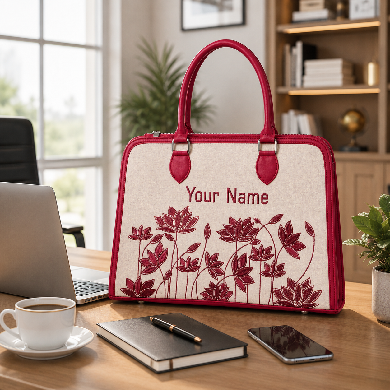 Personalized Travel Handbag with Custom Name – Women's Carry-On Tote for Flights & Weekend Trips