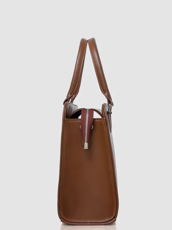 Custom Canvas & Leather Tote Bag | Personalized Floral Handbag | Elegant Women's Shoulder Tote