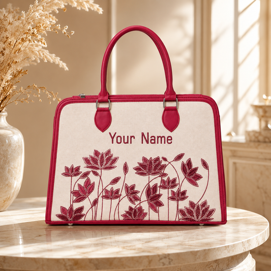Personalized Travel Handbag with Custom Name – Women's Carry-On Tote for Flights & Weekend Trips