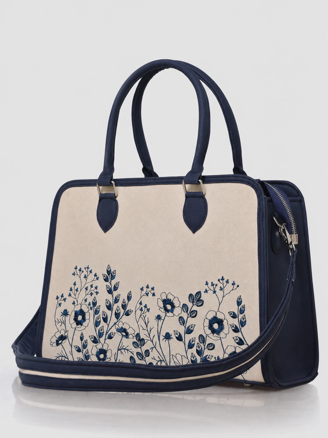Personalized Tote Bag | Custom Name Floral Handbag | Women's Shoulder Purse