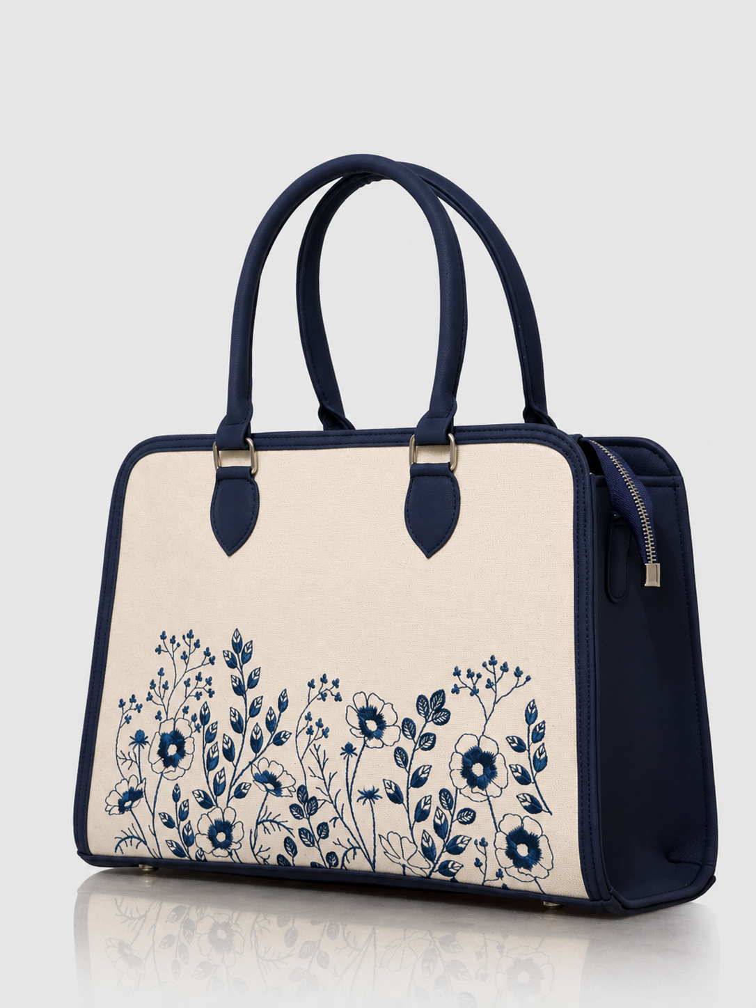 Personalized Tote Bag | Custom Name Floral Handbag | Women's Shoulder Purse
